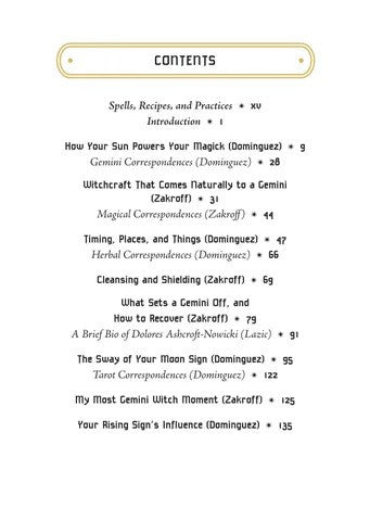 Gemini Sun Sign Series Book Contents