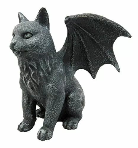 Hand-Painted Gothic Cat Gargoyle Statue – Mystical Protector of Your Home 4