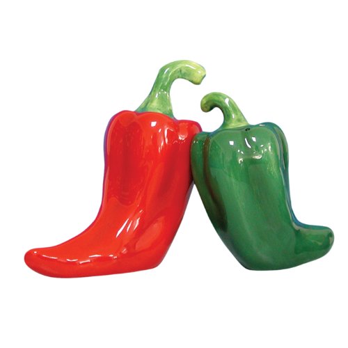 Hot Chili Peppers Salt & Pepper Shaker Set – Hand-Painted Ceramic Kitchen Decor 1