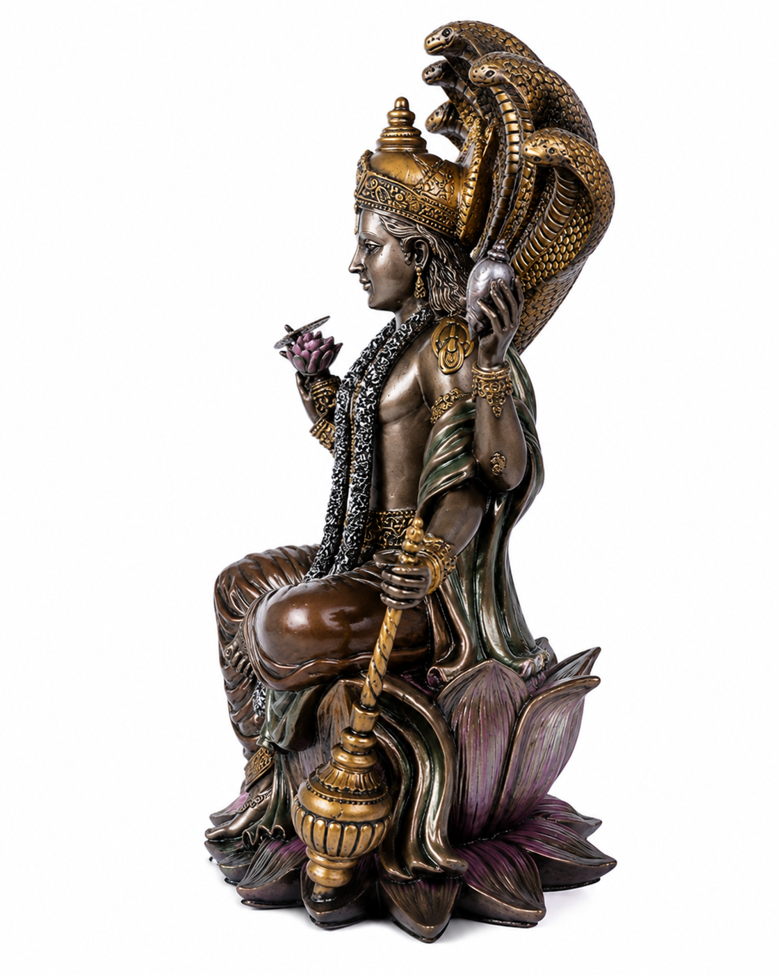 Lord Vishnu on Sheshnag Left Profile