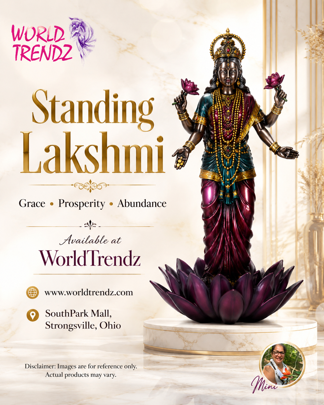 Standing Lakshmi Social Media Advertisement