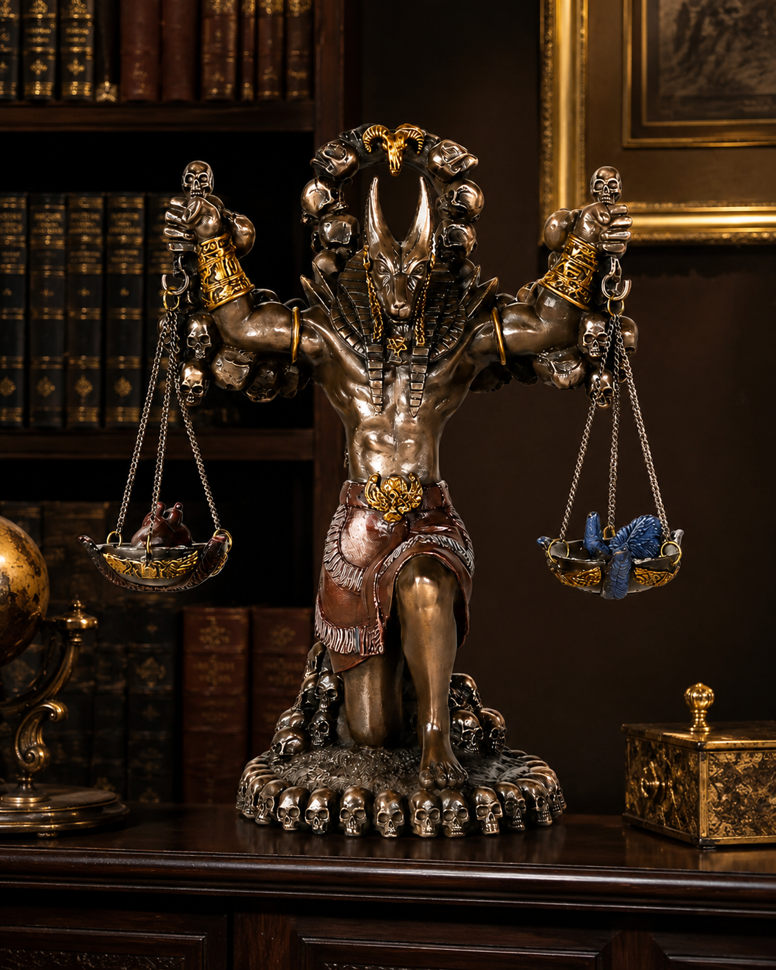Anubis Guardian of the Scales on a dark background