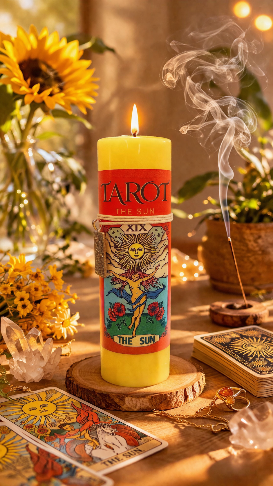 Tarot Pillar Candle – The Sun