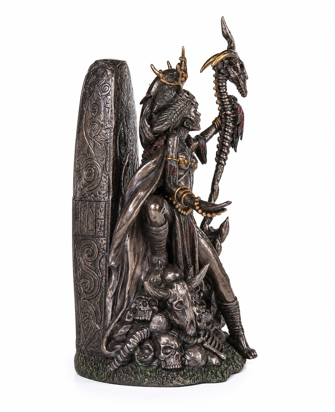 Arthurian Morgan Le Fay on a white background Left Profile