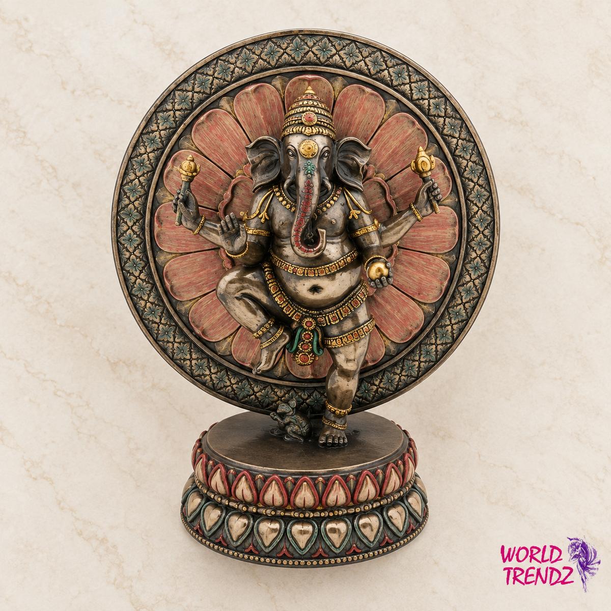 Ganesha — Divine Remover of Obstacles and Traditional Resin Statue Top View
