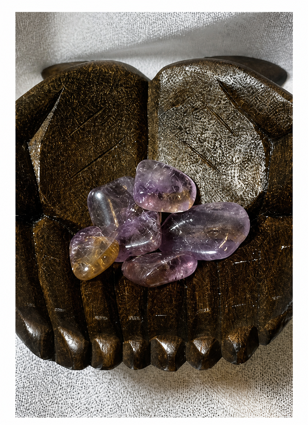 Polished and premium look of Ametrine stone