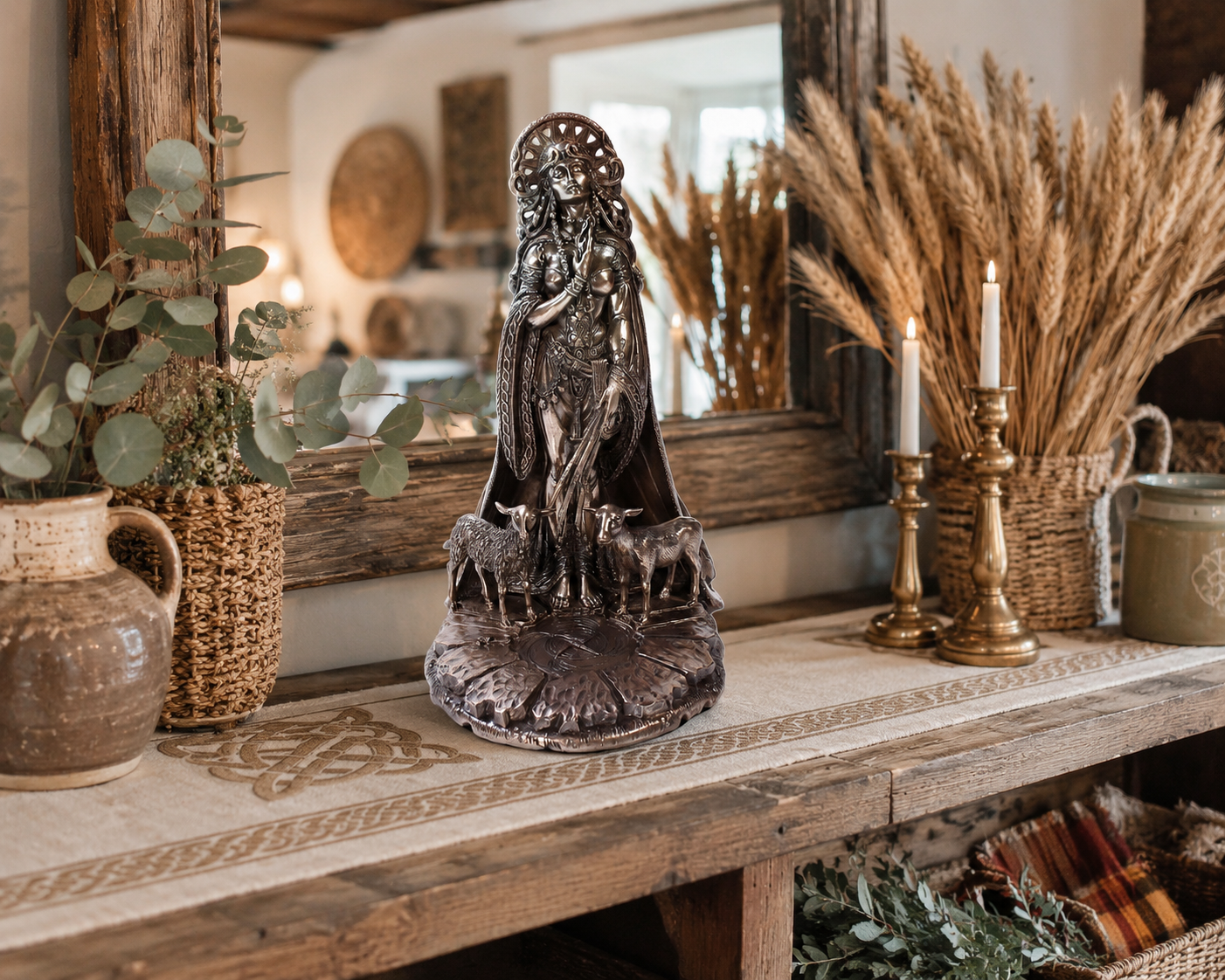 Goddess Brigid at Altar