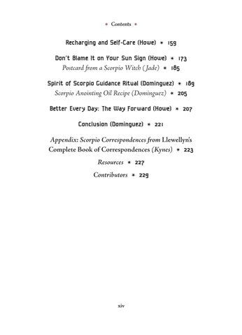 Scorpio Sun Sign Series Book Contents 2