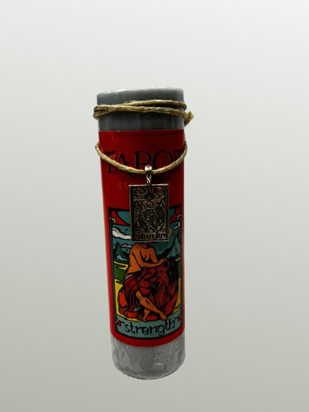 TarotPillarCandle_Strength_MajorArcana_Courage_Compassion_InnerPower