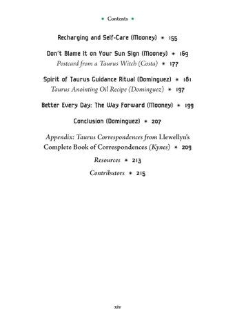 Taurus Sun Sign Series Book Contents 2