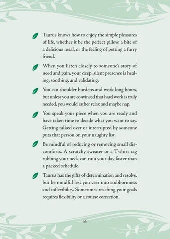 Taurus Sun Sign Series Book pg. 16