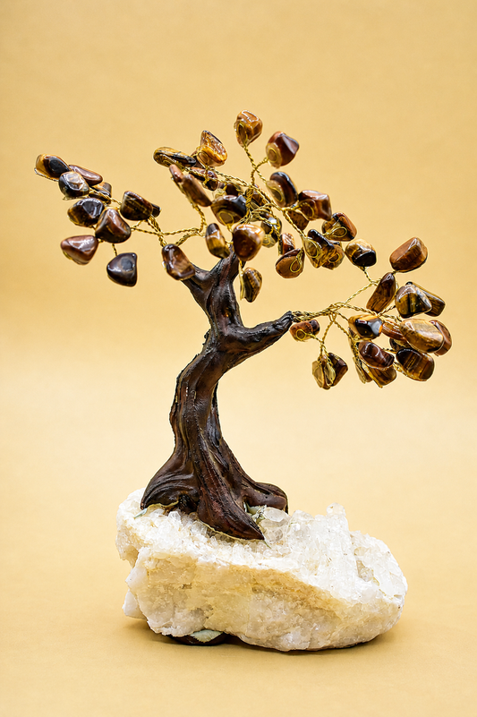 Tiger Eye Gemstone Tree