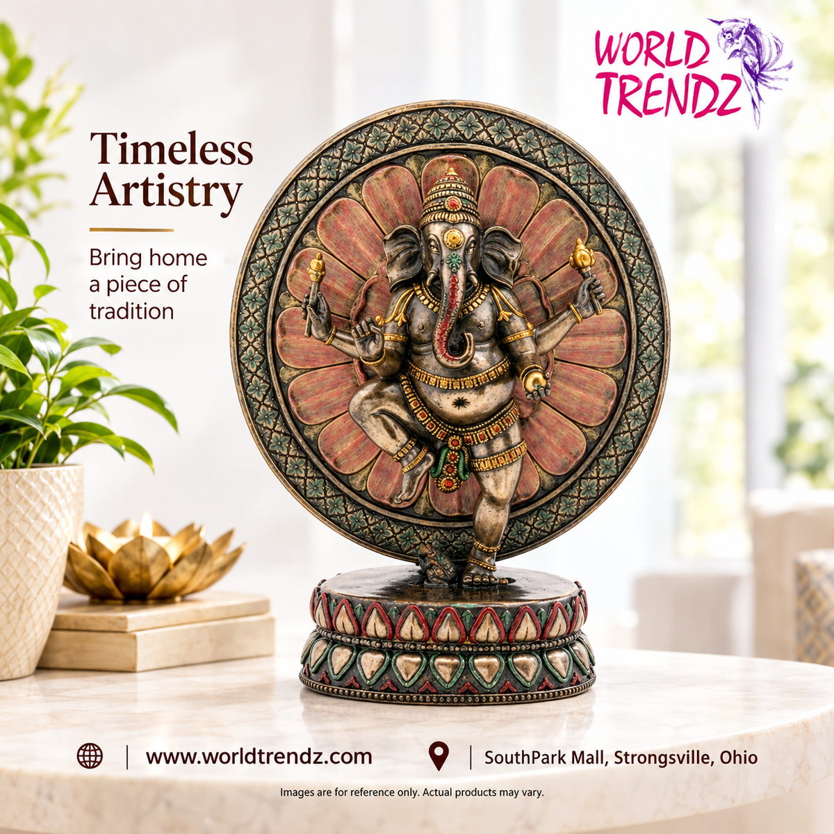 Ganesha — Divine Remover of Obstacles and Traditional Resin Statue Advertisement
