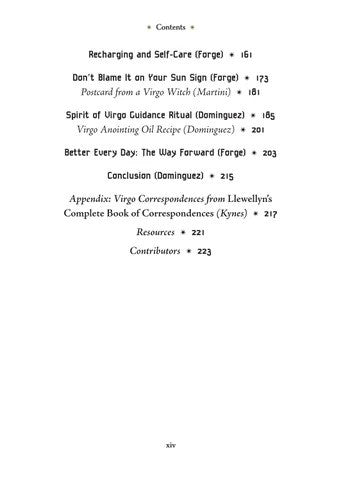 Virgo Sun Sign Series Book Contents 2