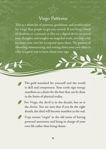 Virgo Sun Sign Series Book pg. 16