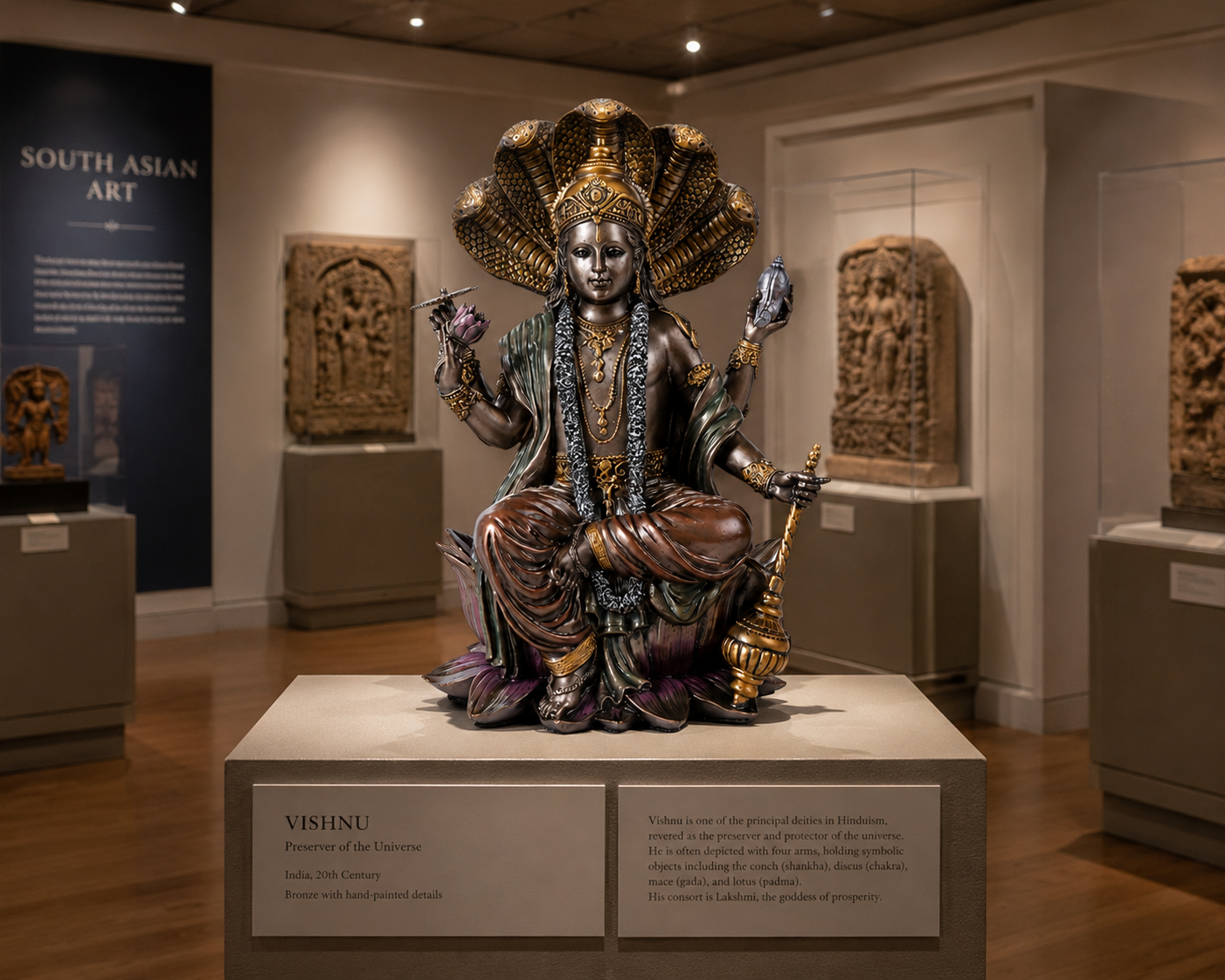Lord Vishnu on Sheshnag on Museum View