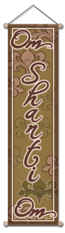 OM SHANTI OM AFFIRMATION BANNER WALL HANGING