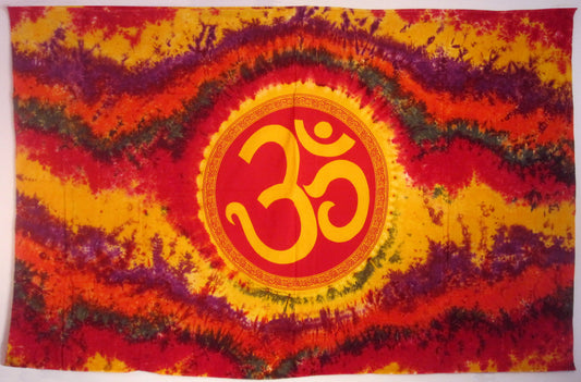 OM TIE DYE TAPESTRY