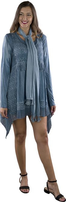 DRESS SET RAYON PALE BLUE 220287