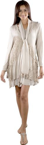 DRESS SET RAYON BEIGE 220294