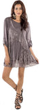 DRESS SET RAYON MAUVISH GREY 220405