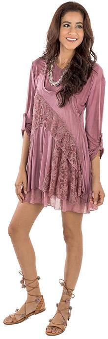 DRESS SET RAYON DUSKY PINK 220407