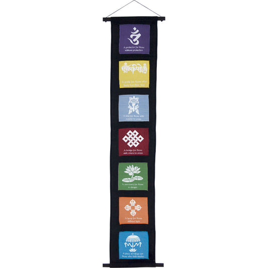 TIBETAN PRAYER INSPIRATIONAL BANNER WALL HANGING