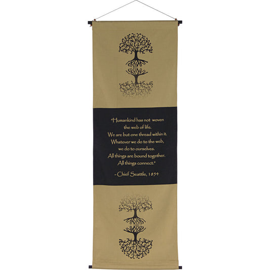 THE WEB OF LIFE INSPIRATIONAL BANNER WALL HANGING
