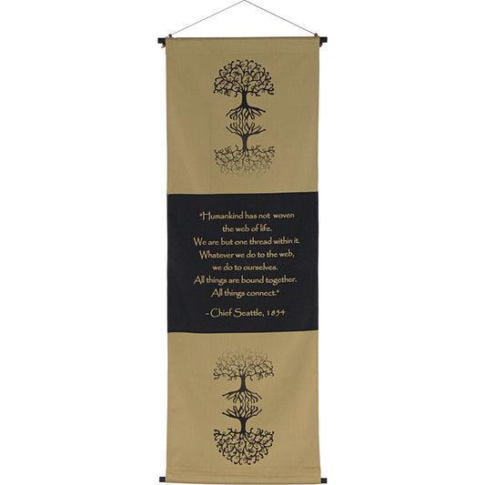 THE WEB OF LIFE INSPIRATIONAL BANNER WALL HANGING