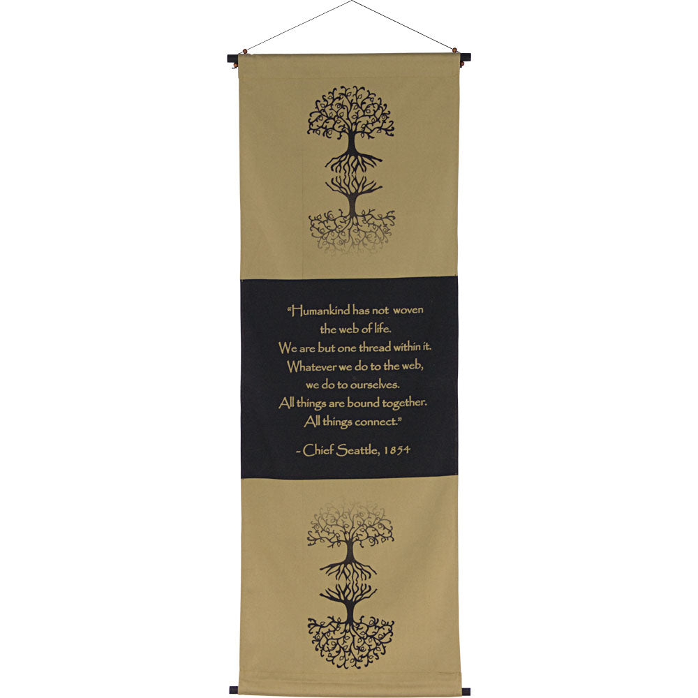 THE WEB OF LIFE INSPIRATIONAL BANNER WALL HANGING