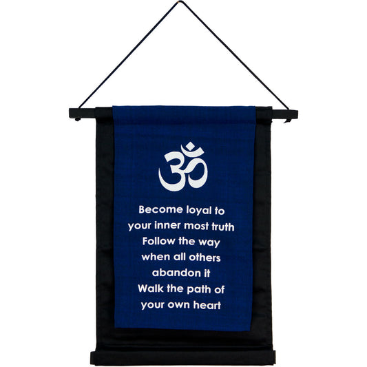 PATH OF YOUR HEART OM INSPIRATIONAL BANNER WALL HANGING