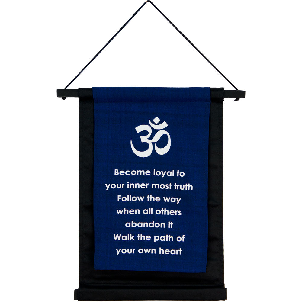 PATH OF YOUR HEART OM INSPIRATIONAL BANNER WALL HANGING