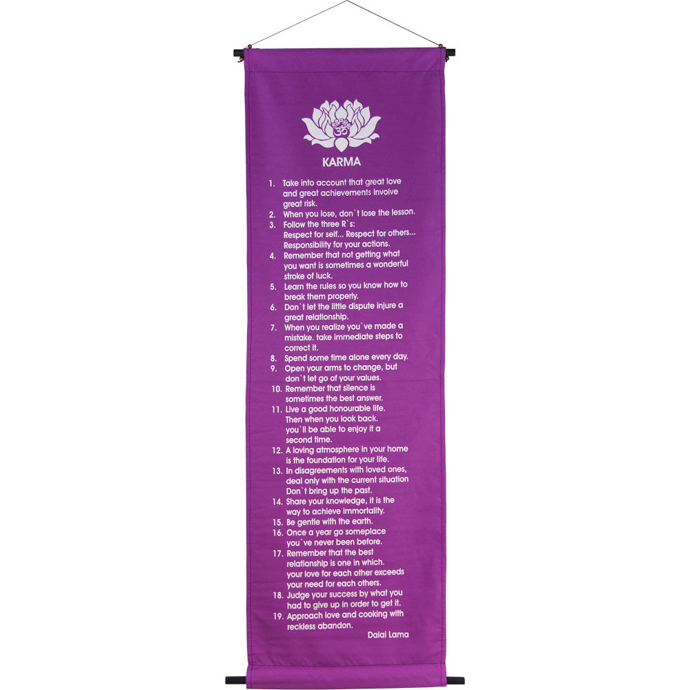 KARMA INSPIRATIONAL BANNER WALL HANGING