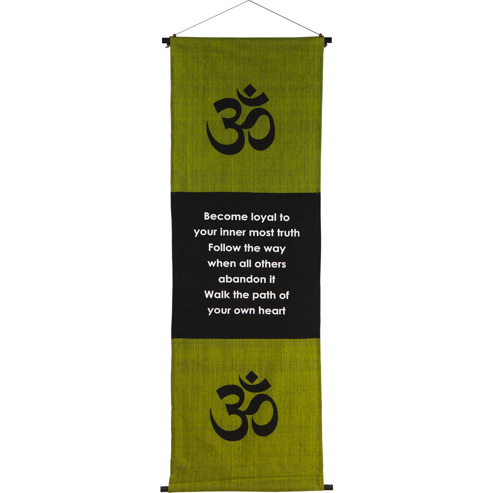 PATH OF YOUR HEART OM LARGE INSPIRATIONAL BANNER