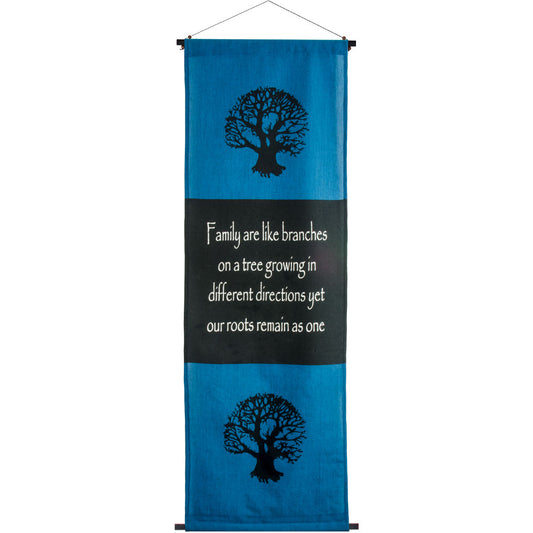 FAMILY ROOTS INSPIRATIONAL BANNER WALL HANGING