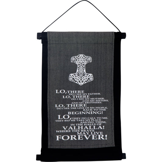 VALHALLA PRAYER INSPIRATIONAL BANNER WALL HANGING