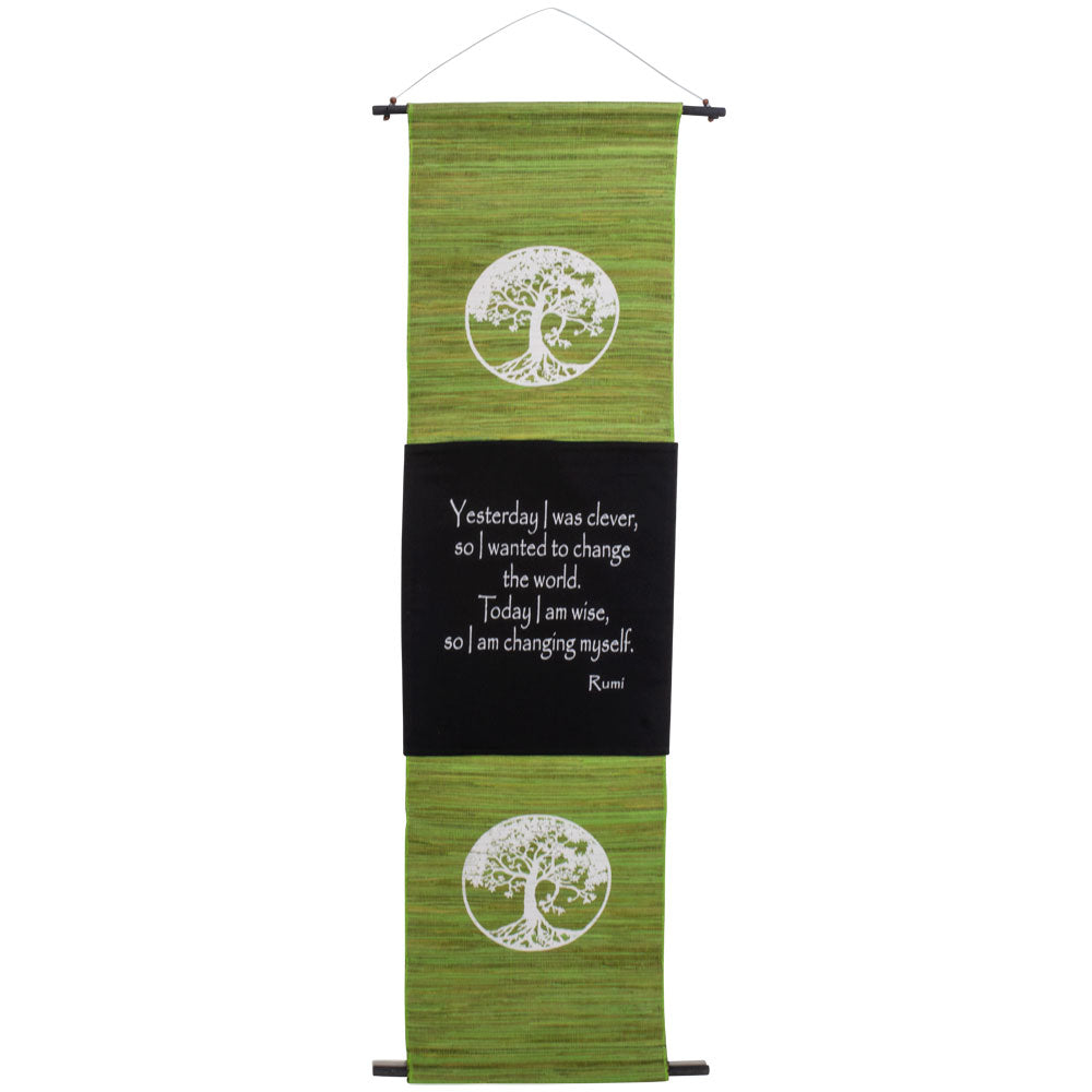 SEAGRASS TREE OF LIFE  INSPIRATIONAL BANNER WALL HANGING