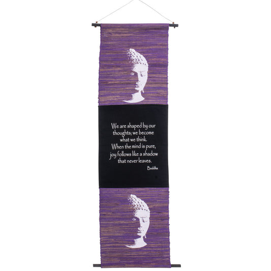 SEAGRASS BUDDHA INSPIRATIONAL BANNER WALL HANGING