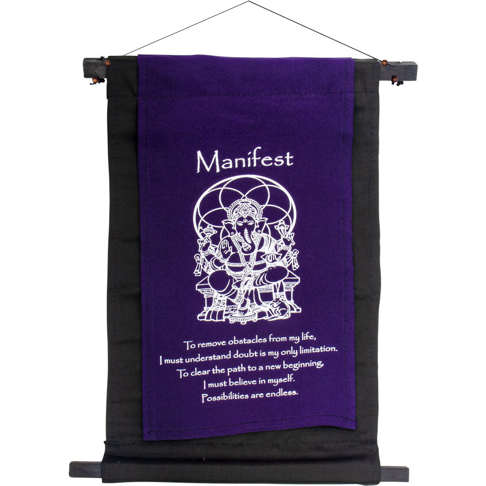 MANIFEST INSPIRATIONAL BANNER WALL HANGING