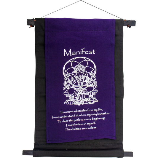 MANIFEST INSPIRATIONAL BANNER WALL HANGING