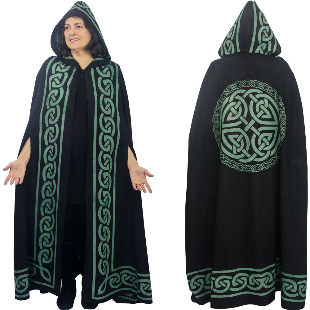 CLOAK GREEN CELTIC KNOT