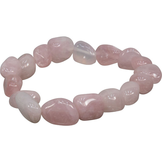 ROSE QUARTZ HEALING TUMBLED STONE  BRACELET