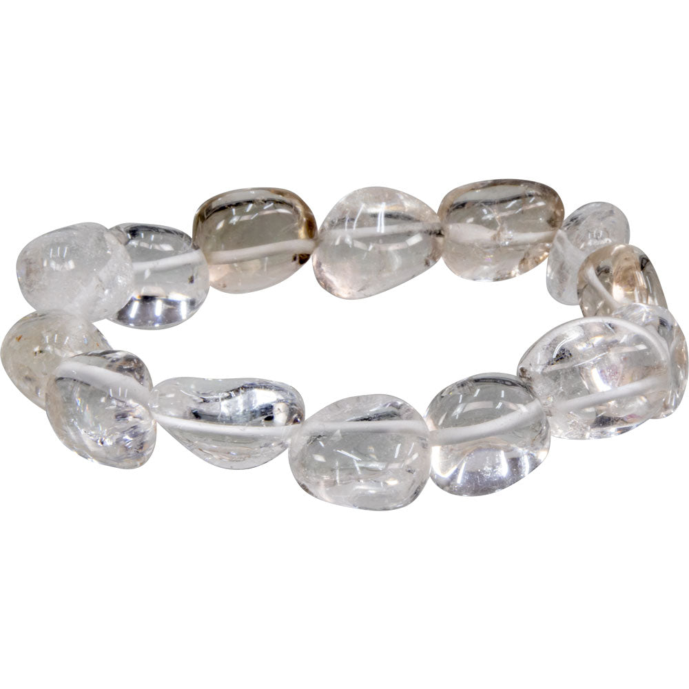 CLEAR QUARTZ HEALING TUMBLED STONE BRACELET