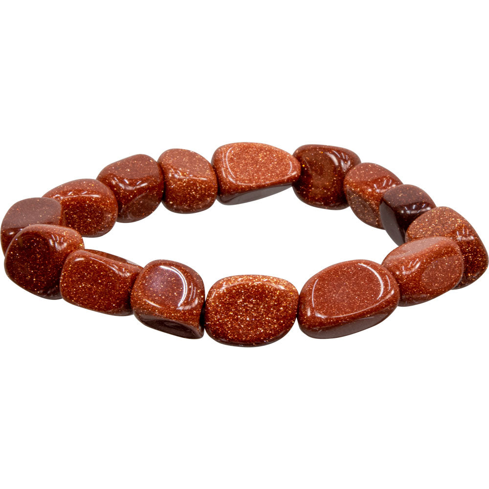 GOLDSTONE RED HEALING TUMBLED STONE BRACELET