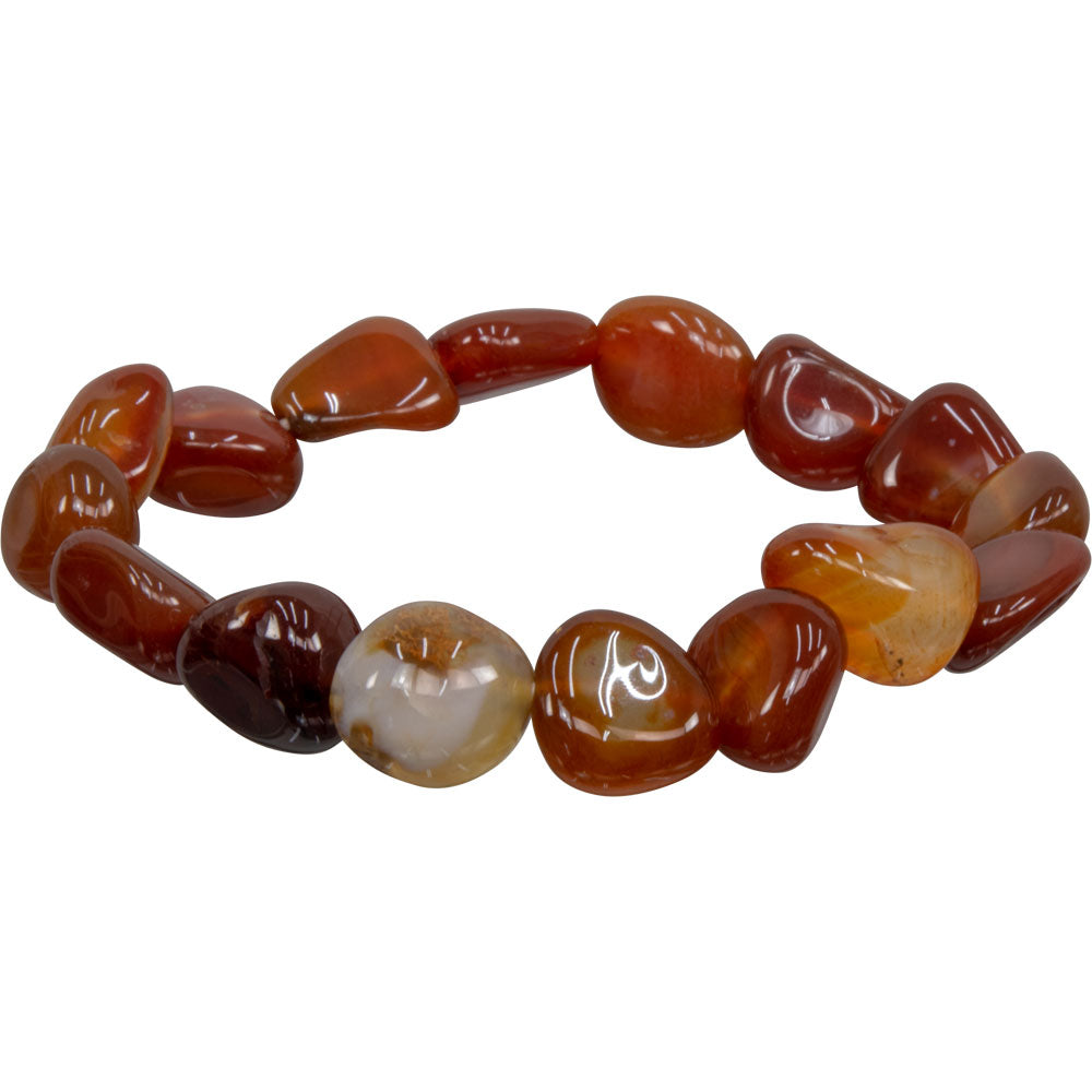 CARNELIAN HEALING TUMBLED STONE BRACELET