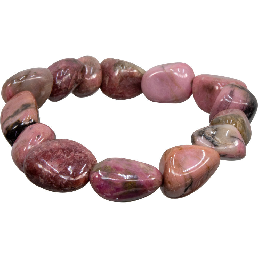 RHODONITE HEALING TUMBLED STONE BRACELET
