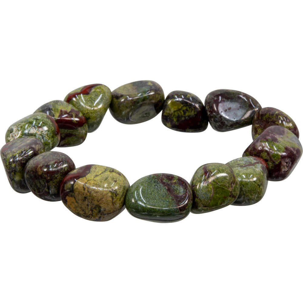 DRAGONS BLOOD HEALING TUMBLED STONE BRACELET