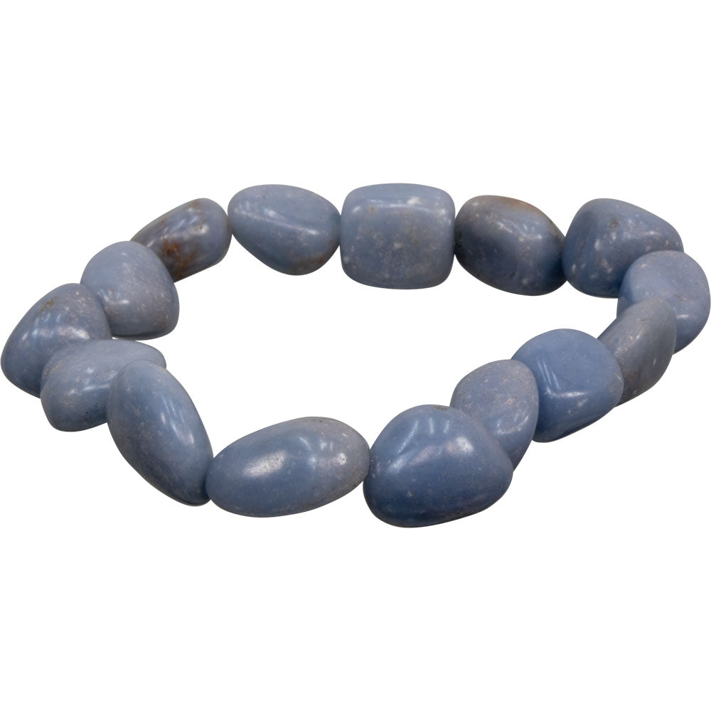 ANGELITE HEALING TUMBLED STONE BRACELET