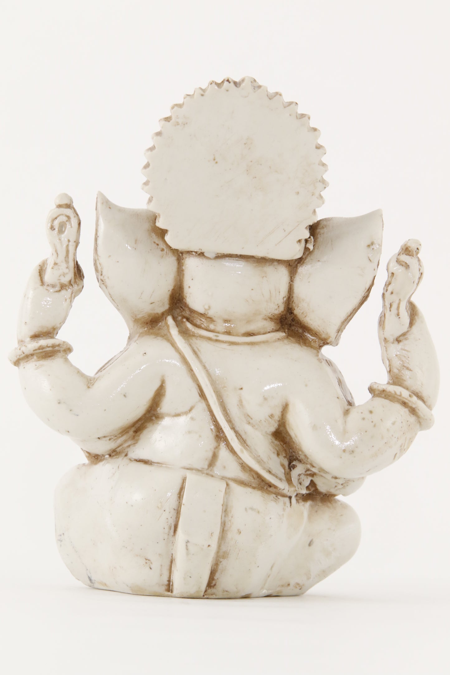 GANESHA AURA STATUE OFFWHITE LARGE SIZE BACK VIEW