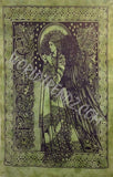 CELTIC ANGEL TAPESTRY GREEN